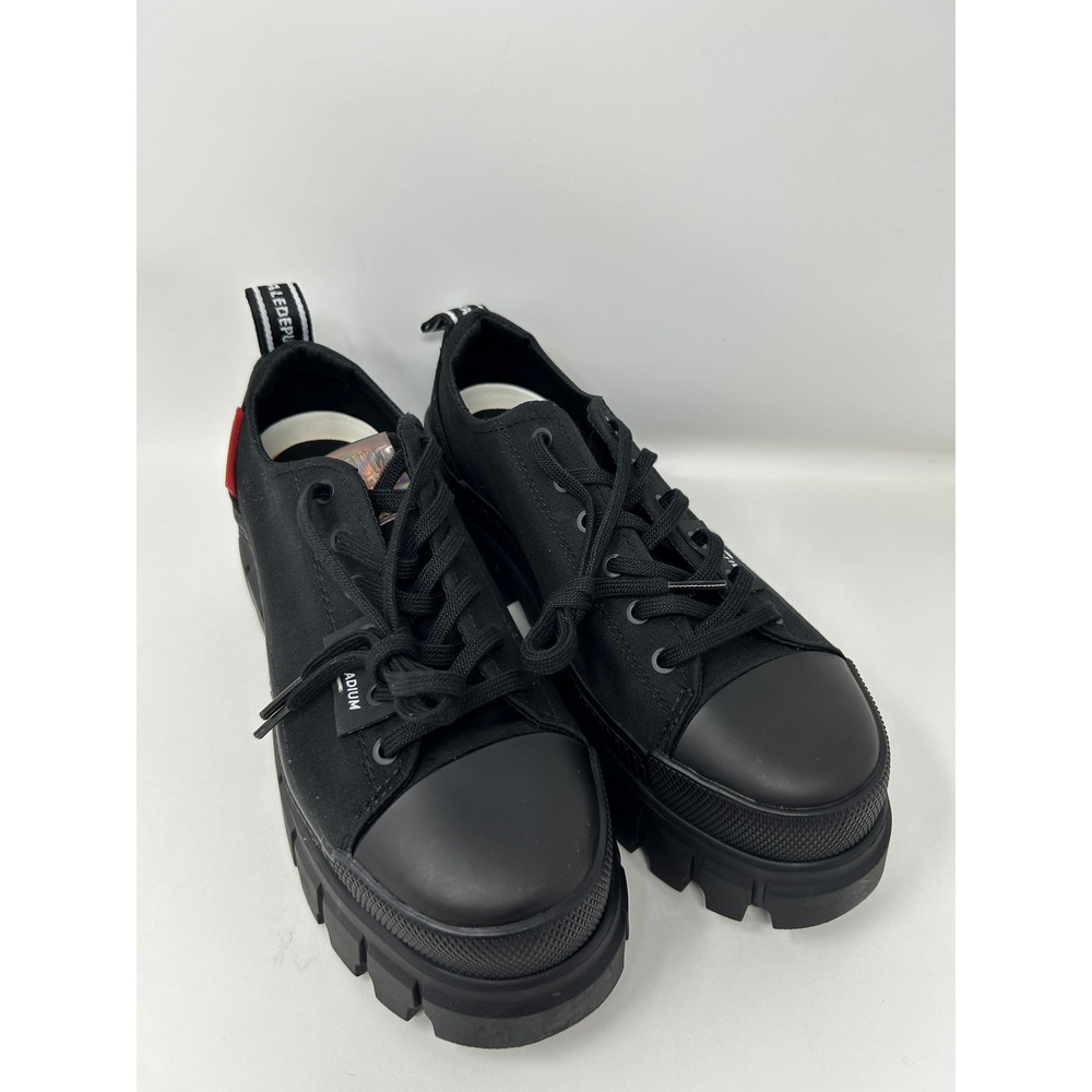 Palladium Revolt Lo TX Black Canvas Platform Lug Sole Sneakers Women Size 8.5